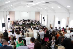 Шахтеры молились за свой город